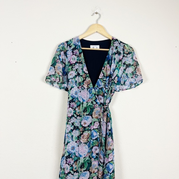 & Other Stories Floral Wrap Dress Size 36 - Picture 2 of 6